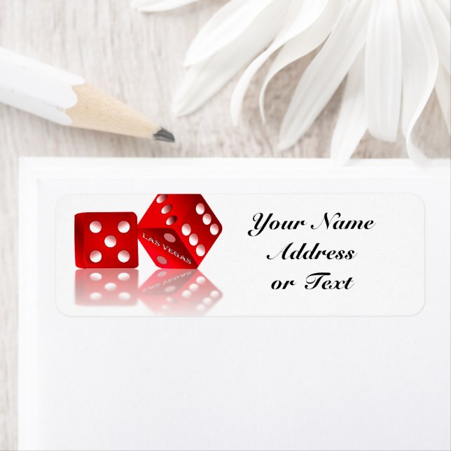 Las Vegas Dice Return Address Label (Insitu)
