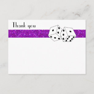 Las Vegas Dice Theme Flat Thank You Purple