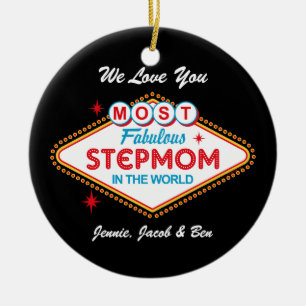 Las Vegas Fabulous Step Mum Personalised Ornament