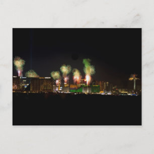 Las Vegas Fireworks Postcard