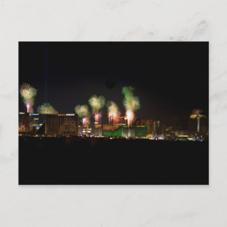 Las Vegas Fireworks Postcard