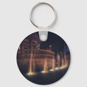 Las Vegas Flamingo Hotel Fountain Architecture Key Ring