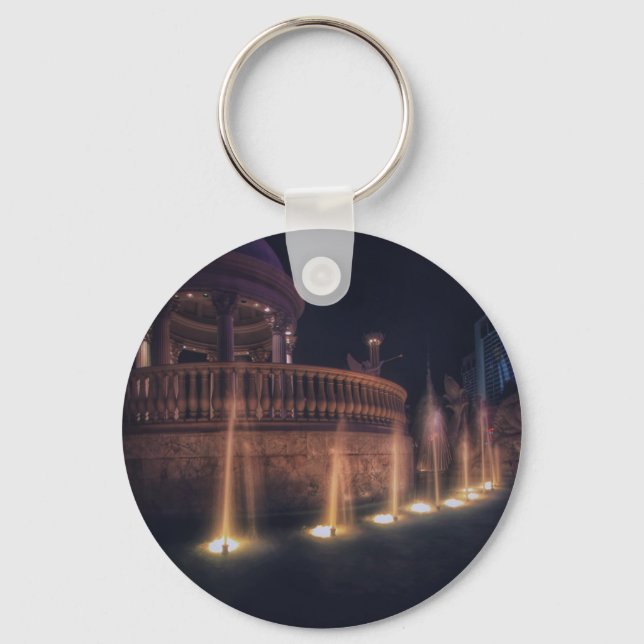 Las Vegas Flamingo Hotel Fountain Architecture Key Ring (Front)