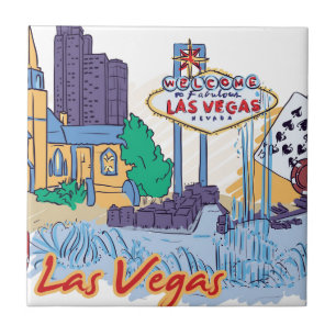 Las Vegas Fun In The Sun Ceramic Tile