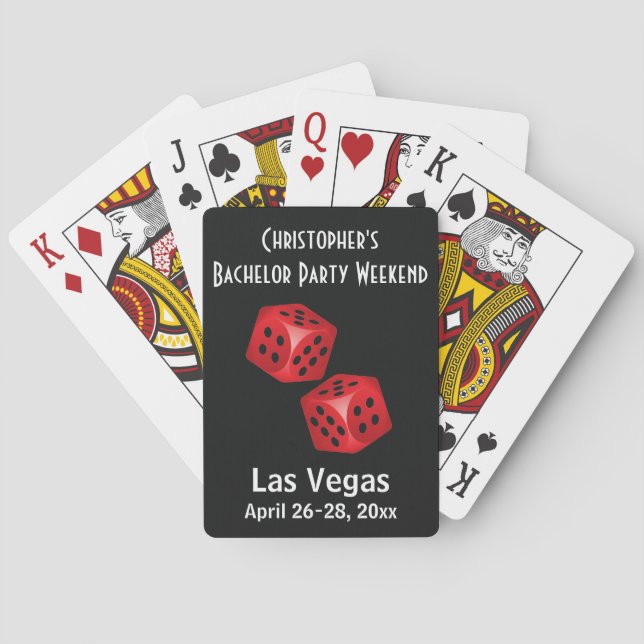 Las Vegas Gambling Bachelor Party Trip Favour Playing Cards (Back)