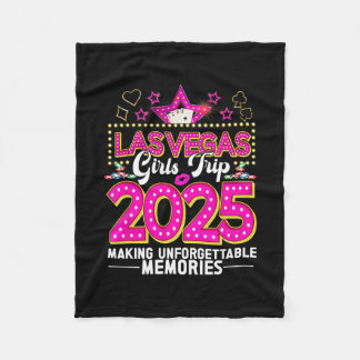 Las Vegas Girls Trip 2025 Making Memories Las Vega Fleece Blanket