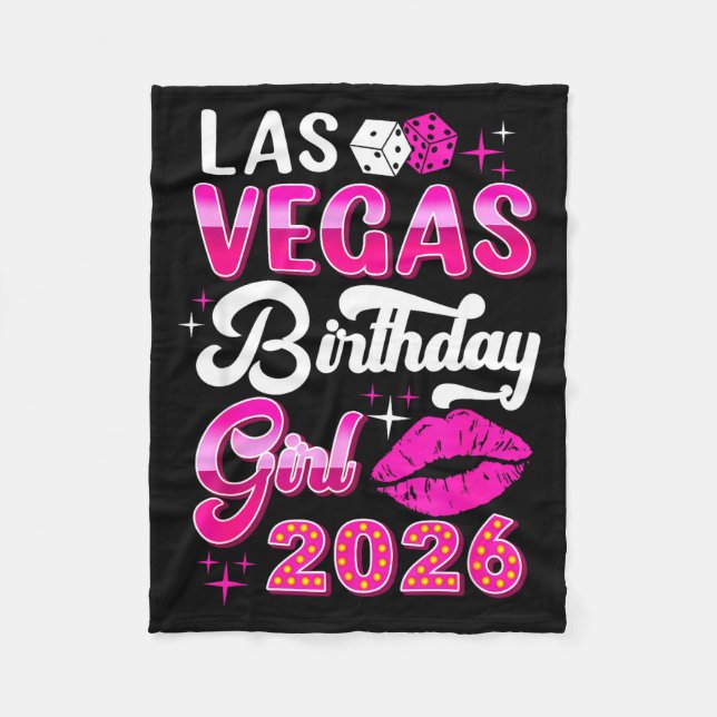 Las Vegas Girls Trip 2026 Cruise Trip Matching Bir Fleece Blanket (Front)