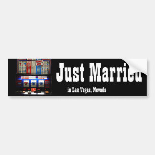 Las Vegas Good Luck  Just Married Bumper Sticker