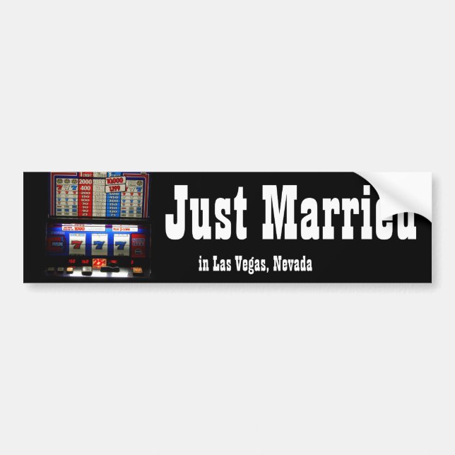 Las Vegas Good Luck  Just Married Bumper Sticker (Front)