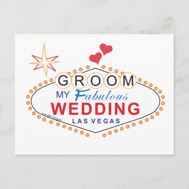 Las Vegas Groom Postcard (Front)