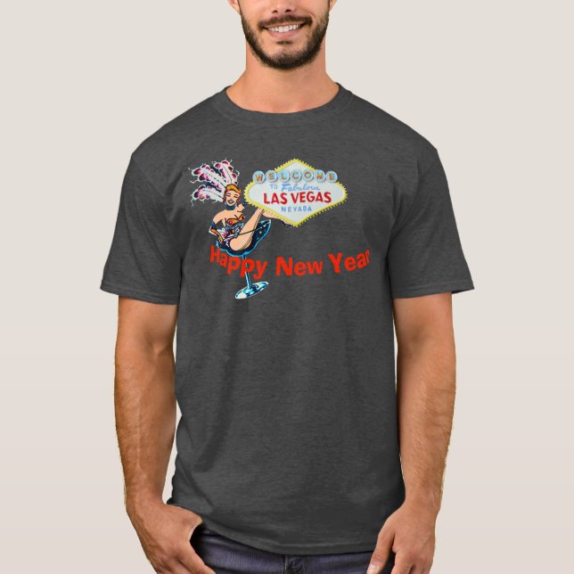 Las Vegas Happy New year T-Shirt (Front)