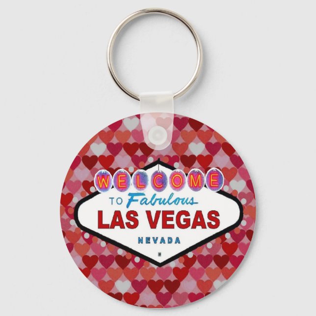 Las Vegas Hearts Keychain (Front)