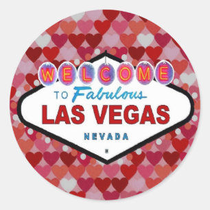 Las Vegas Hearts of Fun Sticker