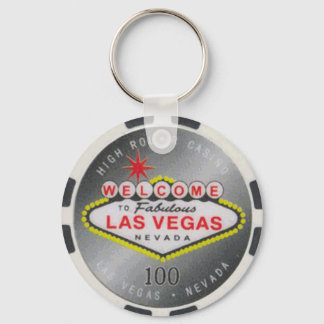 Las Vegas High Roller $100 Poker Chip Keychain