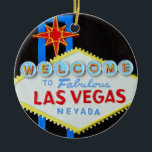 Las Vegas Holiday Season Ceramic Tree Decoration<br><div class="desc">You can personalise this Las Vegas  ornament  and use it as a fun decoration for packages  or  in place of a card and make your holiday greeting memorable!</div>
