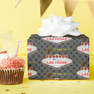 Las Vegas Honeymoon Card Suits Wrapping Paper