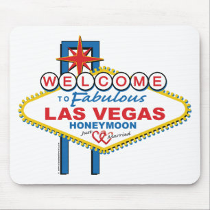 Las Vegas Honeymoon retro Mouse Pad