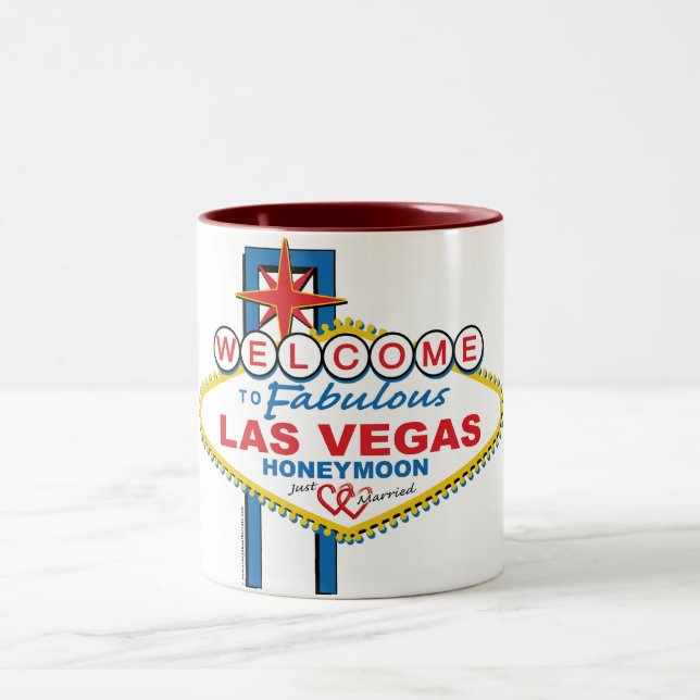 Las Vegas Honeymoon Two-Tone Coffee Mug (Center)