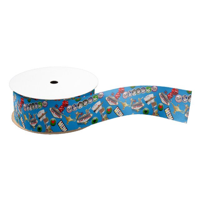 Las Vegas Icons - Gamblers Delight Grosgrain Ribbon (Spool)