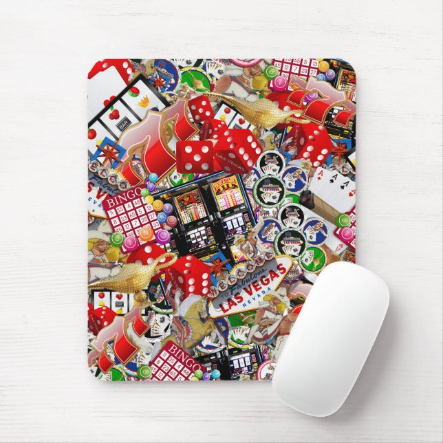 Las Vegas Icons - Gamblers Delight Mouse Pad (With Mouse)