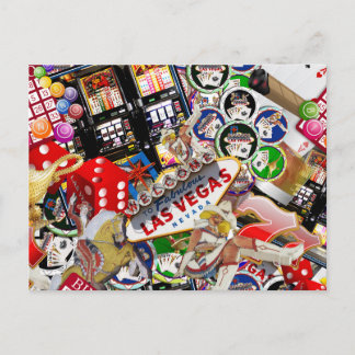 Las Vegas Icons ~ Gamblers Delight Postcard