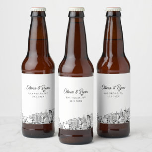 Las Vegas Landmarks Personalised Beer Label