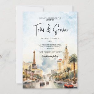 Las Vegas Landscape Wedding Destination Invitation