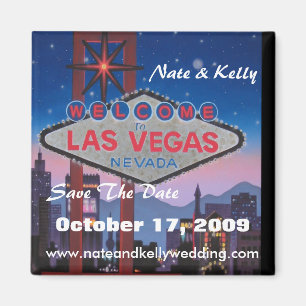 las vegas large, Nate & Kelly, Save The Date, O... Magnet