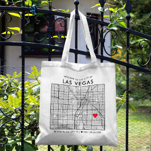 Las Vegas Love Locator   City Map Wedding Welcome Tote Bag
