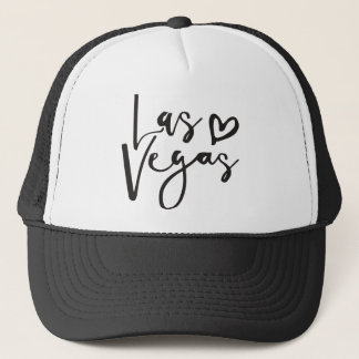 LAS VEGAS LOVE modern minimal handlettered type Trucker Hat