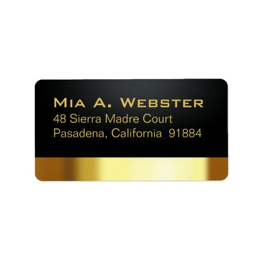 Las Vegas Lucky in Love black/gold Address Label