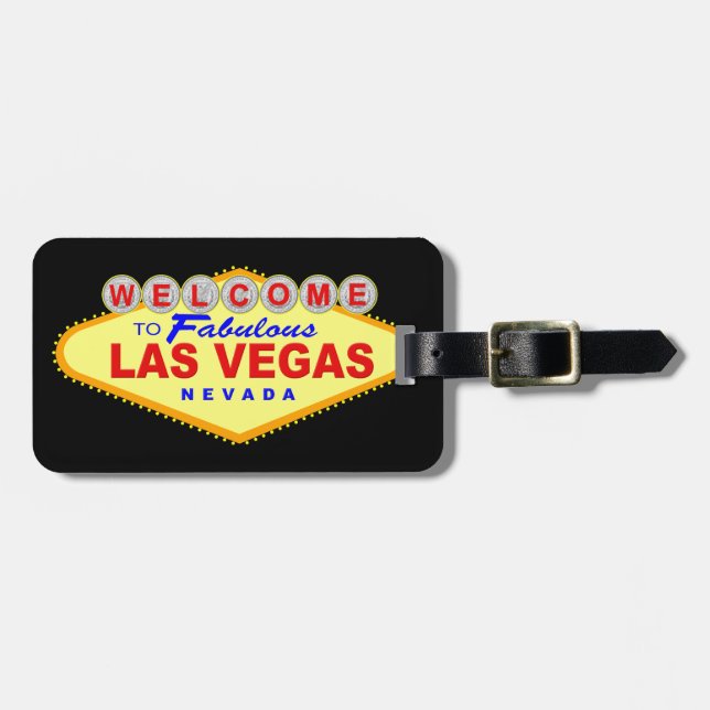 Las Vegas Luggage Tag (add your contact info) (Front Horizontal)