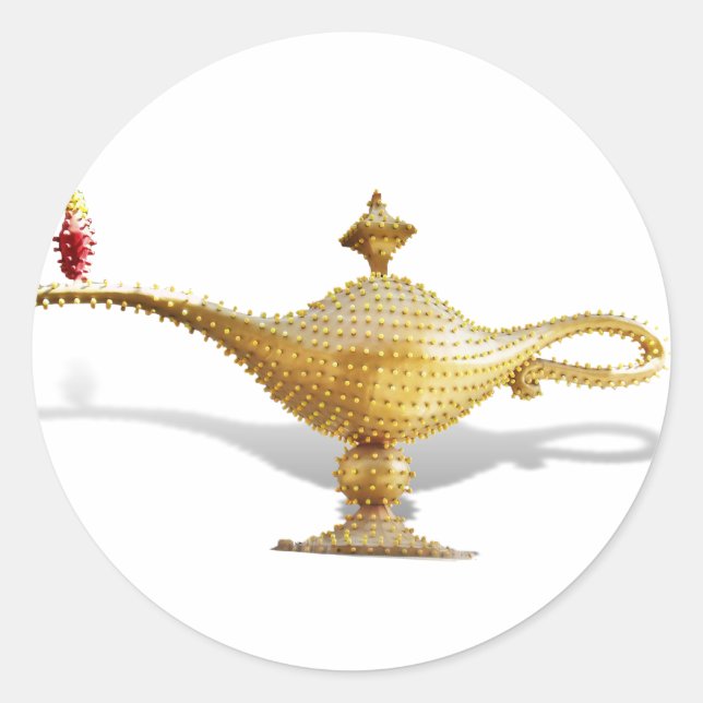 Las Vegas Magic Lamp Classic Round Sticker (Front)