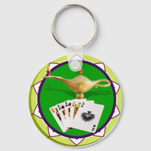 Las Vegas Magic Lamp Poker Chip Key Ring