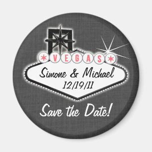 Las Vegas Magnet - Save the date - round or square