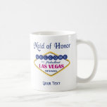 Las Vegas Maid of Honour Mug<br><div class="desc">Fun Maid of Honour Mug to celebrate the Las Vegas Wedding. Super keepsake to remember your recent participation in the Nevada nuptials. Customise cup by replacing "Your Text" areas on mug with newlyweds names and/or date of wedding.</div>