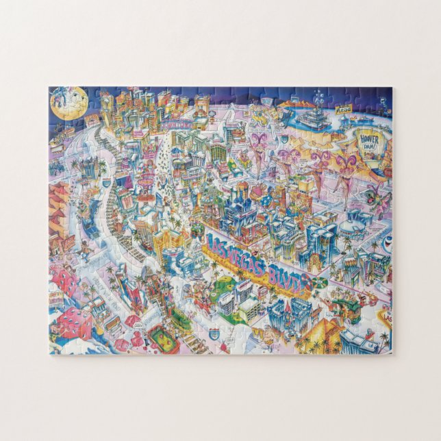 Las Vegas map  Jigsaw Puzzle (Horizontal)