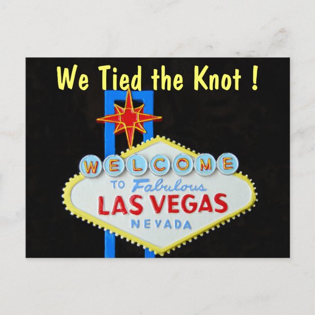Las Vegas Marriage Announcement Postcard (Front)