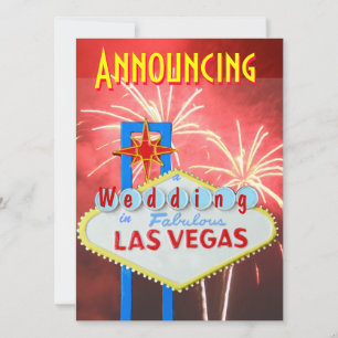 Las Vegas Marriage with Reception Invite