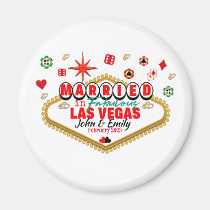 Las Vegas Married Couple Matching Vacation Nevada  Magnet