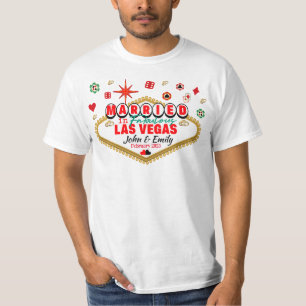Las Vegas Married Couple Matching Vacation Nevada  T-Shirt