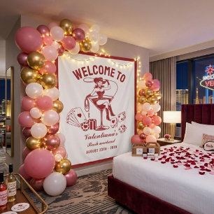Las Vegas Martini Bachelorette welcome sign Tapestry