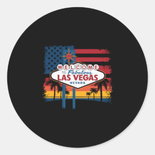 Las Vegas Men Women Las Vegas Classic Round Sticker
