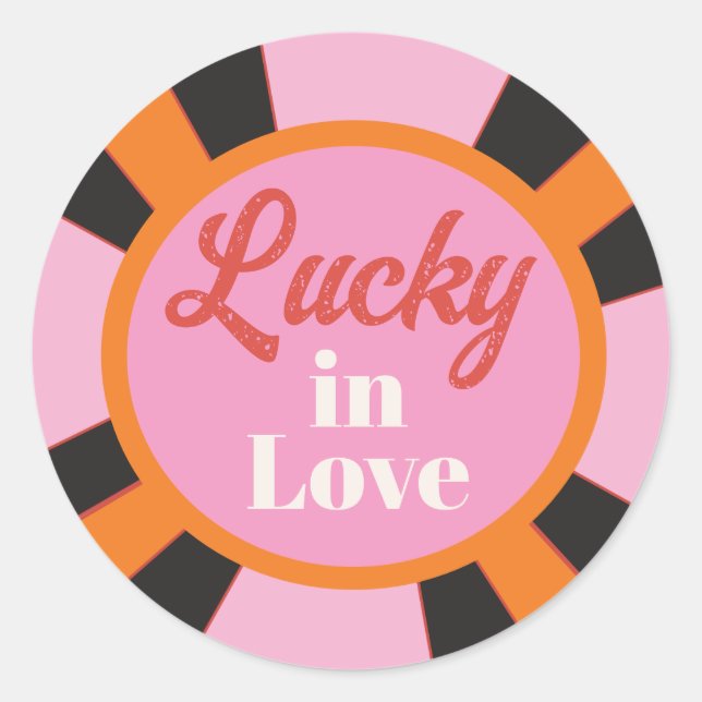 Las Vegas Mod Poker Chip Classic Round Sticker (Front)