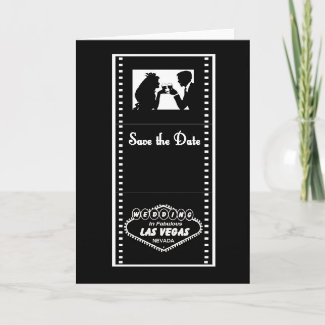 Las Vegas Movie Film Save the Date Card (Front)