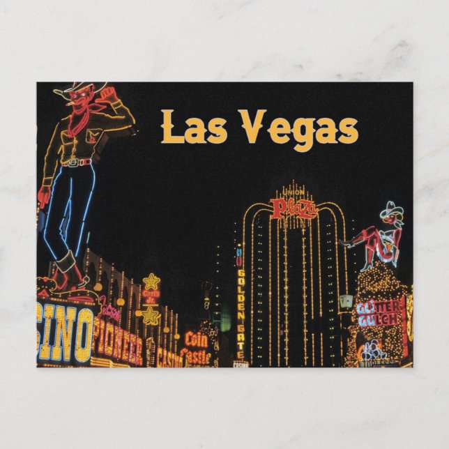 LAS VEGAS neon lights  travel Postcard (Front)