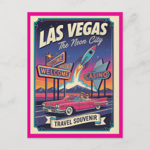 Las Vegas, Nevada – 1950s Retro Style Postcard