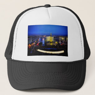 Las Vegas Nevada City Cities Urban Night Evening Trucker Hat