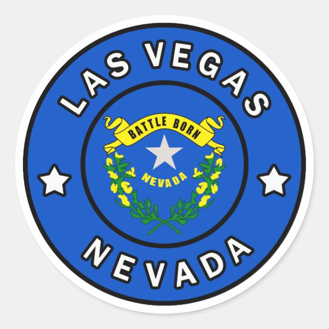 Las Vegas Nevada Classic Round Sticker (Front)