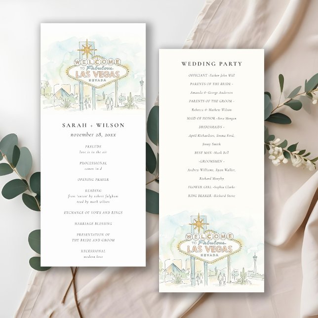Las Vegas Nevada Landscape Wedding Program (Creator Uploaded)